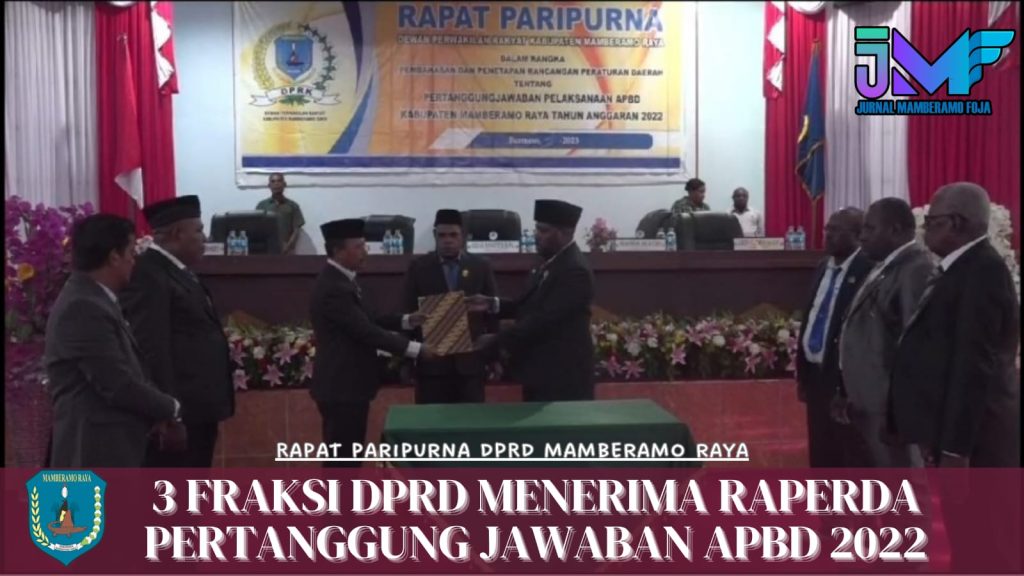 3 Fraksi DPRD Menerima Raperda Pertanggung Jawaban APBD 2022