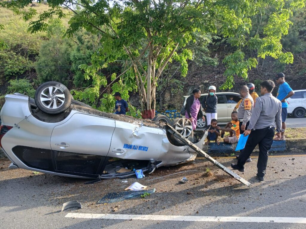Kecelakaan Tunggal di Sentani Timur, Pengemudi Diduga Mabuk