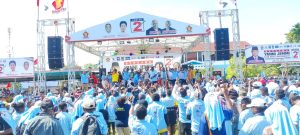 Ribuan Pendukung Padati Lapangan Merdeka Sarmi dalam Kampanye Paslon Nomor 2