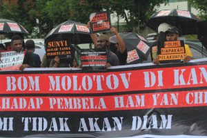 Desakan Tuntas: Jurnalis dan Aktivis HAM Gelar Aksi di Polda Papua Tuntut Kejelasan Kasus Molotov Jubi