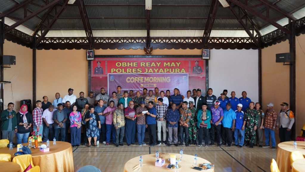 Coffee Morning Polres Jayapura, Bahas Stabilitas Daerah Jelang Putusan PHPU 2024