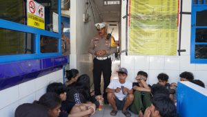 Satlantas Polres Jayapura Tindak Balap Liar, 34 Motor Diamankan dalam Patroli Sahur
