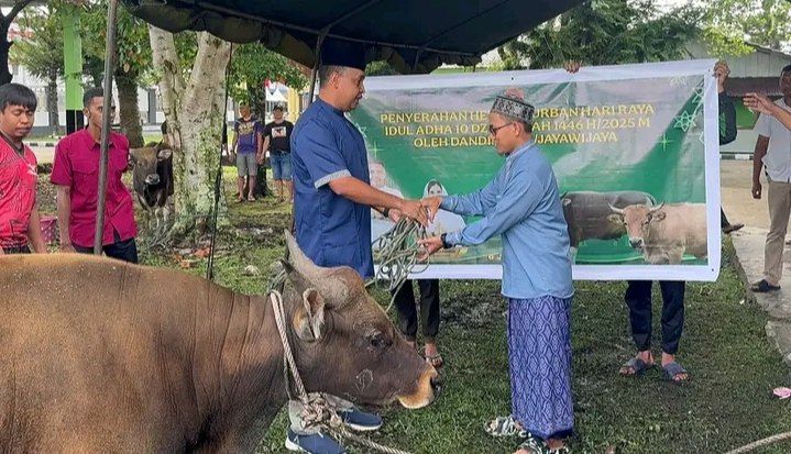 Serahkan Hewan Kurban, Kodim 1702/Jayawijaya Tebar Semangat Berbagi