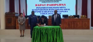 Bupati dan DPRK Jayapura Resmi Teken Rancangan Awal RPJMD 2025–2029