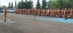 Wabup Pimpin Apel ASN, Bupati Launching Penyaluran Beras