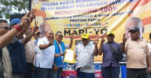 Dukungan Solid! 500 TKBM Jayapura Nyatakan Siap Coblos Nomor 2