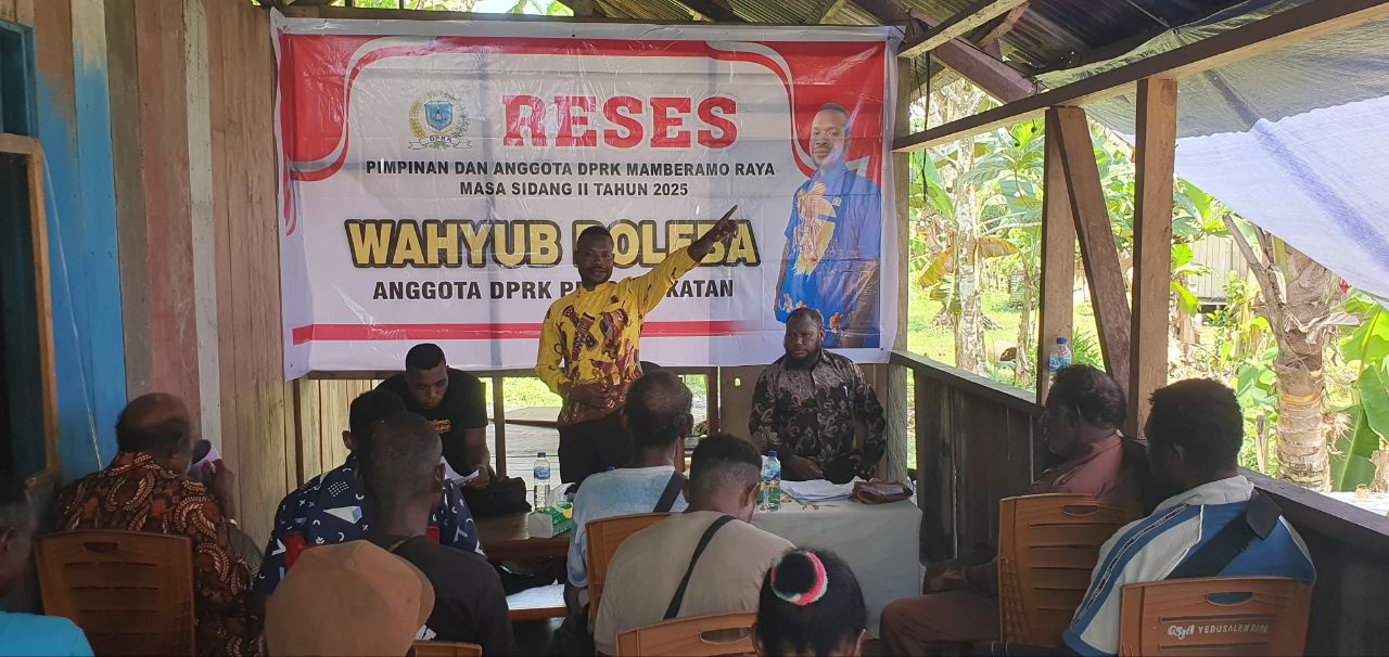 Anggota DPRK Mamberamo Raya Jalur Pengangkatan Kursi Otsus Wahyu Boleba melakukan Kunker dan Reses bersama masyrakat Distrik Mamberamo Tengah Timur ( MTT ) dan Benuki , selasa  ( 5/8/2025 )