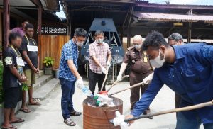 Satresnarkoba Polres Jayapura Musnahkan Barang Bukti Narkoba, Empat Pelaku Ditahan