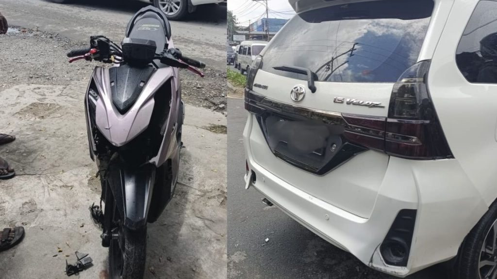 Kecelakaan di Simpang Taman Bunga Sentani: Motor Tabrak Avanza, Pengendara Luka Serius