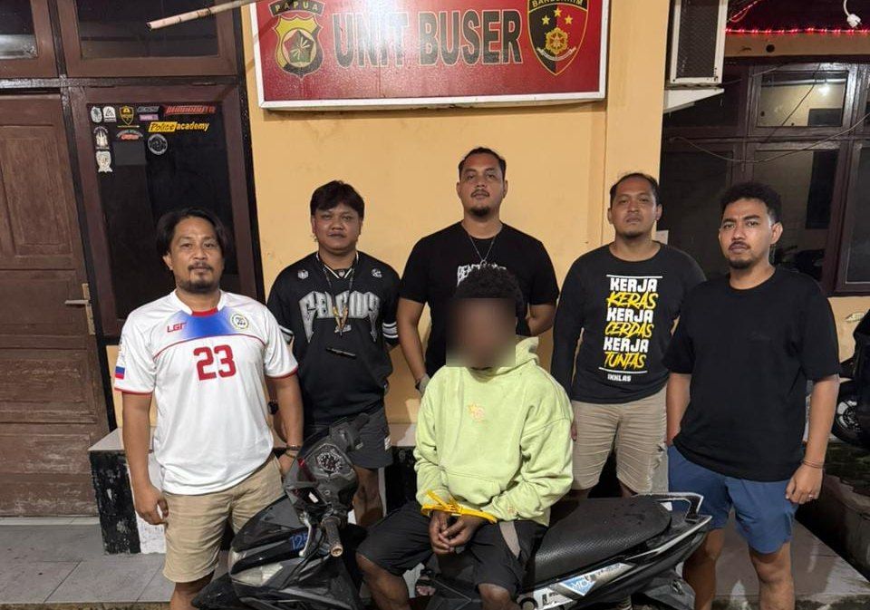 Polres Jayapura Tangkap Pencuri Motor Usai Koordinasi Lintas Polres
