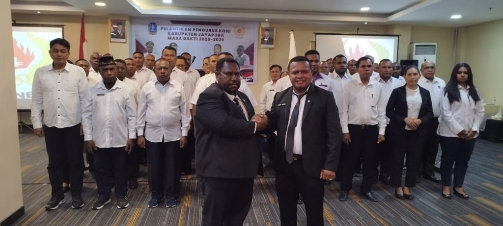 Resmi Dilantik, Pengurus KONI Jayapura Diminta Fokus Konsolidasi Atlet dan Prestasi