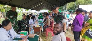 Rindam XVII/Cenderawasih Gelar Pengobatan Gratis, Warga Antusias Sambut Kepedulian TNI