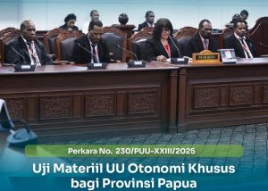 Uji Materi UU Otsus Papua Berlanjut Tanpa Perbaikan, Pemohon Akui Keterbatasan Waktu