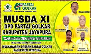 Jansen Monim Jadi Satu-satunya Pendaftar, Peluang Pimpin Golkar Jayapura Menguat di Musda XI