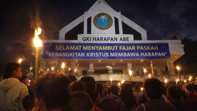 Pawai Obor Jemaat GKI Harapan Abepura Warnai Perayaan Paskah 2026