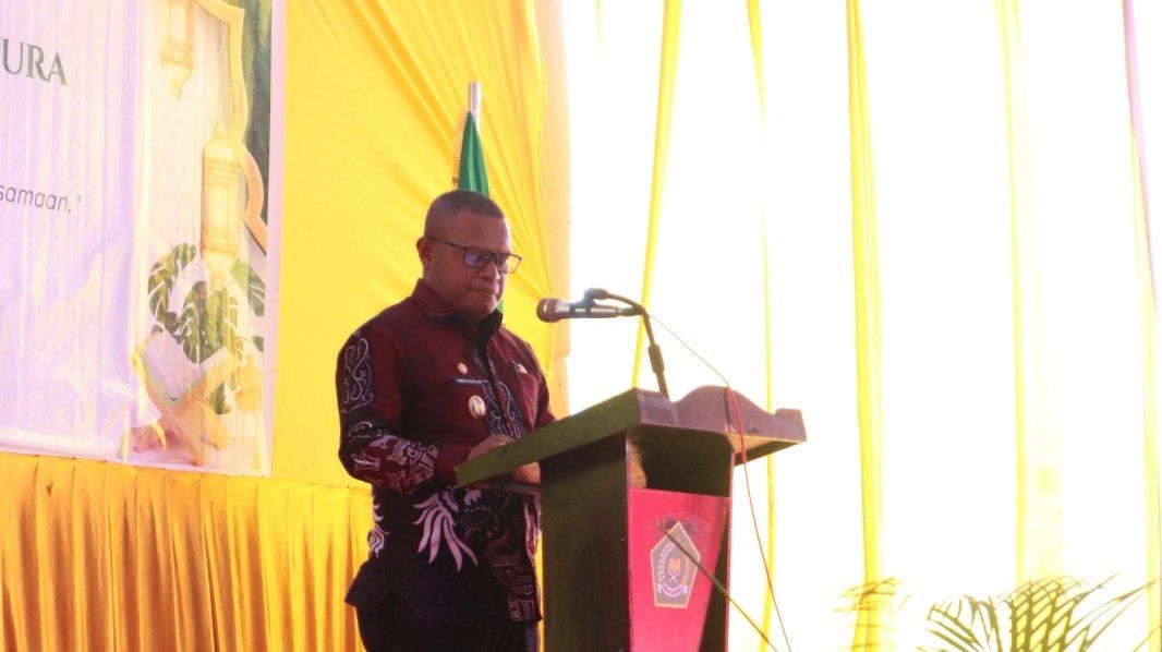 Wabup Jayapura Haris Yocku, SH., ketika menyampaikan sambutan