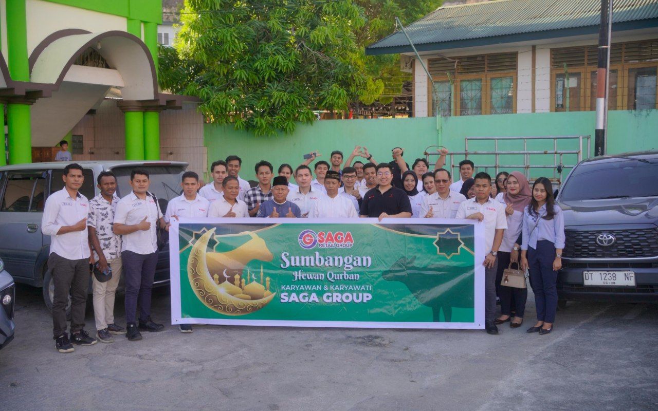 Saga Group berbagi hewan kurban