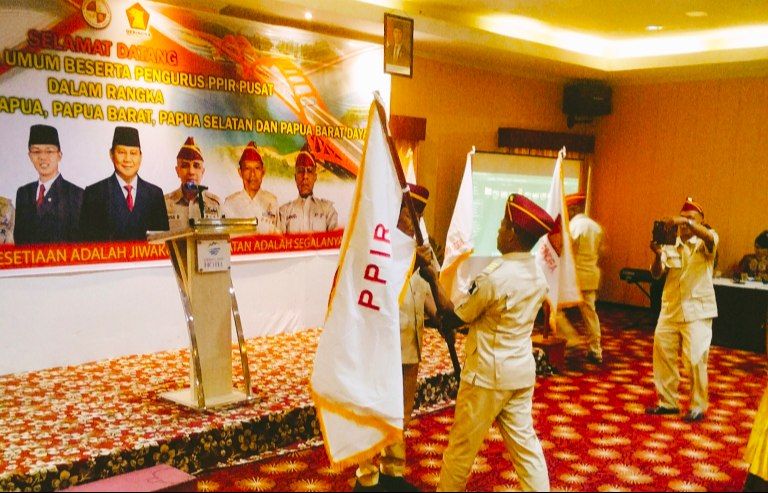 Tampak pelantikan Kakorda PPIR Mamberamo Raya