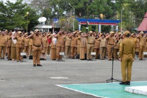 Pimpin Apel Perdana Usai Dilantik Sebagai Pj Bupati Jayapura, Ini Harapan Semuel Siriwa