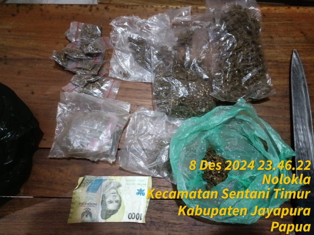 Respon Cepat Polsek Sentani Timur, Berhasil Tangkap Pelaku Jambret dan Pengedar Ganja