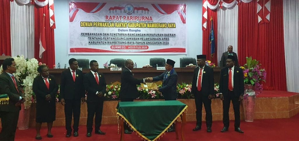 DPRK Mamberamo Raya Tetapkan Raperda Pertanggungjawaban APBD 2024