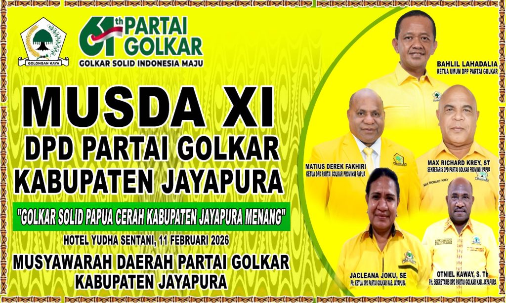 Jansen Monim Jadi Satu-satunya Pendaftar, Peluang Pimpin Golkar Jayapura Menguat di Musda XI