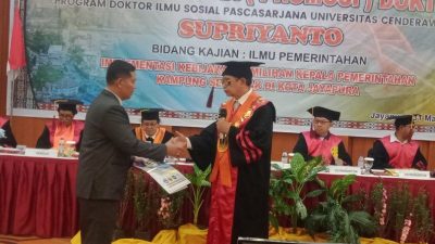 Disertasi Adat Jayapura Antarkan Supriyanto Raih Gelar Doktor, Kupas Sistem Pilkakam Serentak