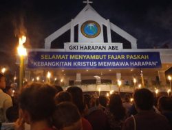 Pawai Obor Jemaat GKI Harapan Abepura Warnai Perayaan Paskah 2026