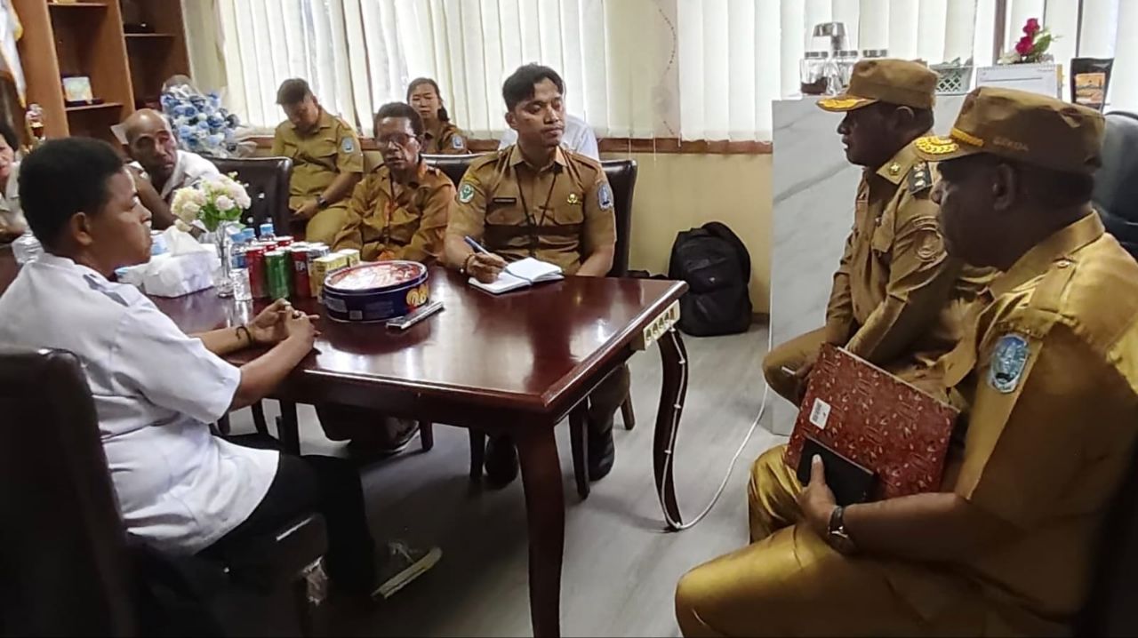 Wabup Haris didampingi Plt Sekda Jayapura audiensi dengan nakes