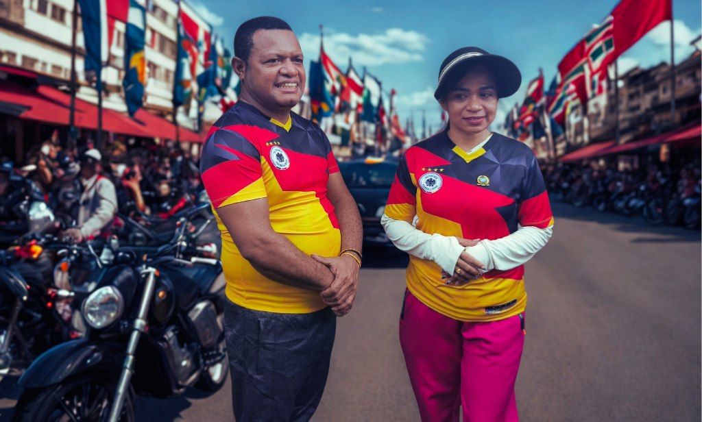 Tampak Wakil Bupati Jayapura Haris Richard S. Yocku, SH., bersama Wakil Ketua I TP PKK Kabupaten Jayapura, Ny. Anita Hening F. Yocku. 