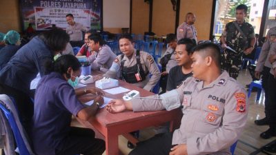 Tak Sekedar Donor Darah, Polres Jayapura Beri Edukasi Kanker dan Tumor Jelang Hari Bhayangkara