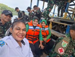 Yon TP 810 dan Puskesmas Kanda Hadirkan Pengobatan Gratis untuk Warga Waibhu