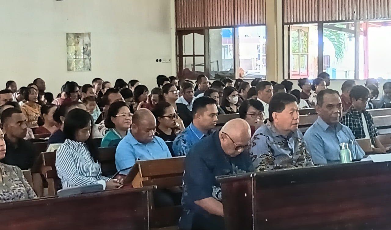 Peresmian lonceng gereja GKI Kanaan Koya Barat