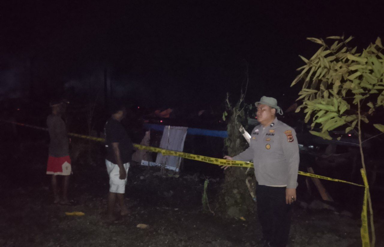 Nampak TKP di Policeline pasca kebakaran