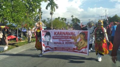 Karnaval HUT RI ke-81 di Sumber Boga, Bhinneka Tunggal Ika Bergema dari Kampung Transmigrasi di Manokwari
